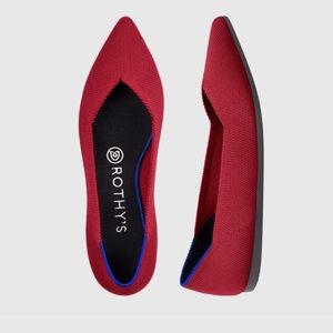 Rothy’s Chili Red Point Toe Flats